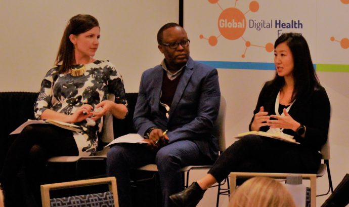Photo: DIAL. Carolyn Florey from DIAL speaks about the Principles for Digital Development at the Global Digital Health Forum on December 13, 2016.
